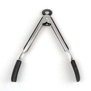 RSVP Square Tip Silicone Tongs Black