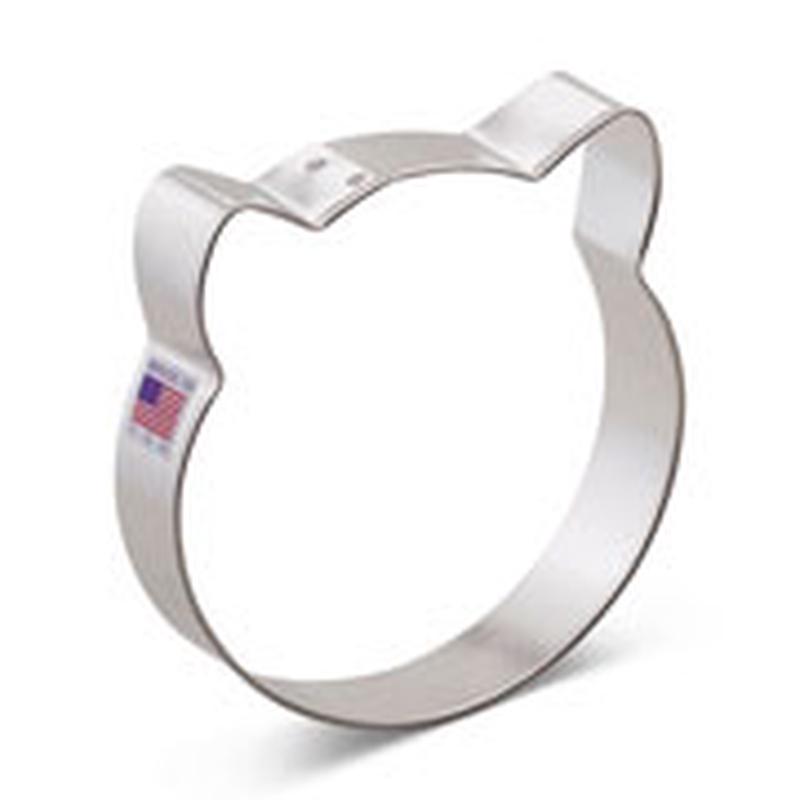Cat Face Cookie Cutter 3.5"