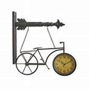 K & K  Interiors Metal Bicycle Clock Hanging Ornament