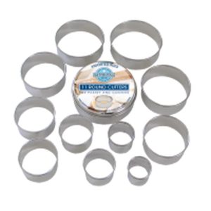 R&M 11 piece Round Cookie Cutter Set