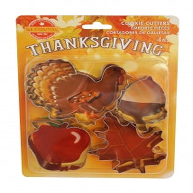 R&M 4 Piece Thanksgiving Cookie Cutter Set