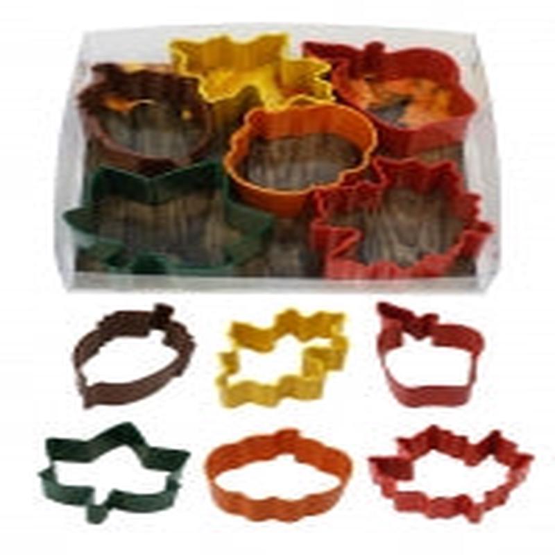 R&M  6 piece Mini Autumn Leaf Cookie Cutter Set
