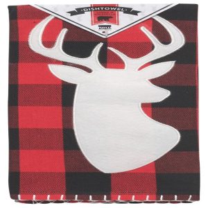 Now Designs Dishtowel Buffalo Check Deer