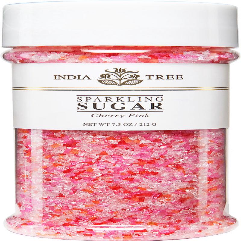 India Tree Cherry Pink Sparkling Sugar 7.5 oz.