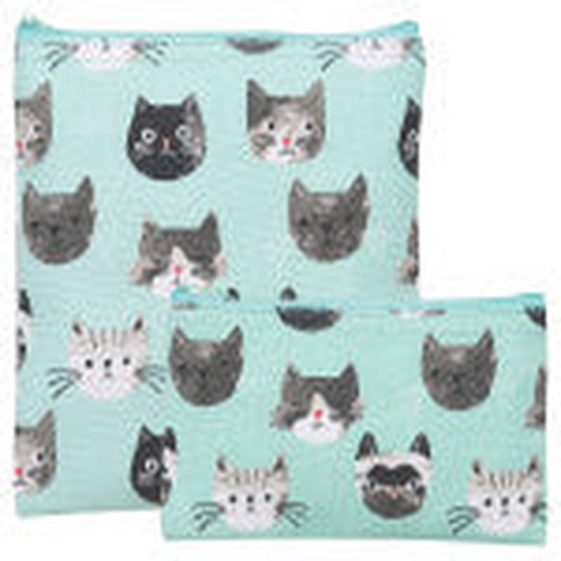 Now Designs Cats Meow Snack Bags Set of 2