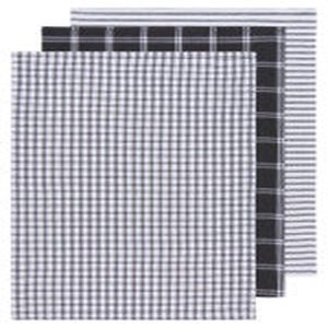 Now Designs Tic Tac Toe Black Dishtowels Set of 3