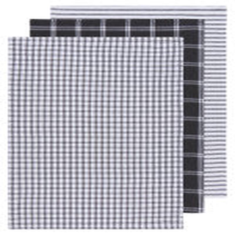 Now Designs Tic Tac Toe Black Dishtowels Set of 3