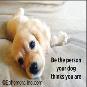 Ephemera Magnet Be the person your dog thinks you are