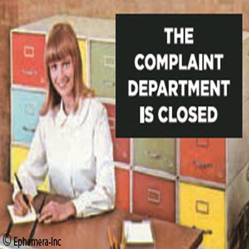 Ephemera Magnet Complaint Department Closed