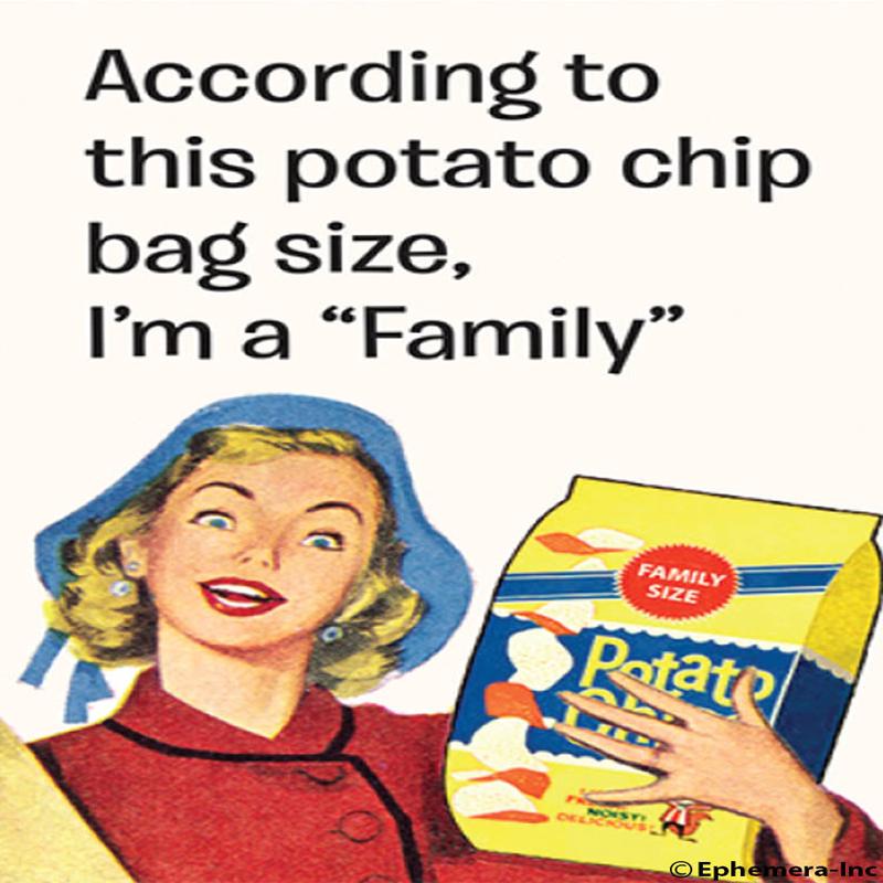 Ephemera Magnet Potato Chip Family Size