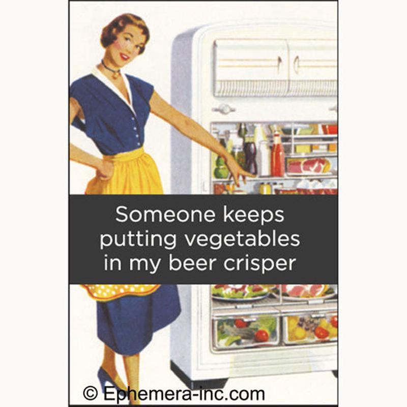 Ephemera Magnet Vegetables in Beer Crisper