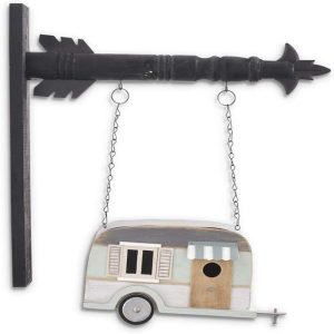 K & K Interiors Vintage Shasta Camper Birdhouse Hanging Ornament