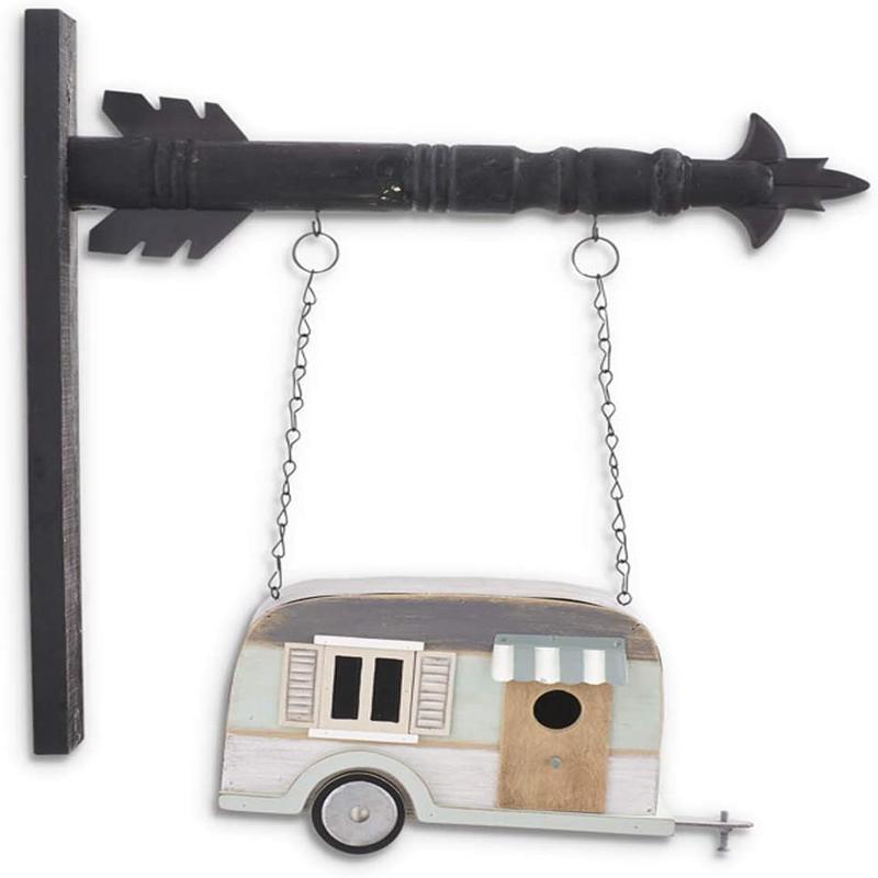 K & K Interiors Vintage Shasta Camper Birdhouse Hanging Ornament