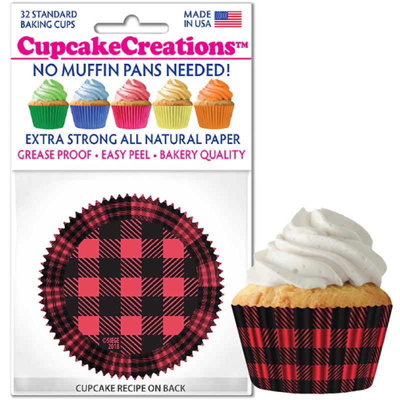 Siege Cupcake Creations Buffalo Plaid Baking Cups