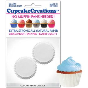 Siege Cupcake Creations Mini White Baking Cups