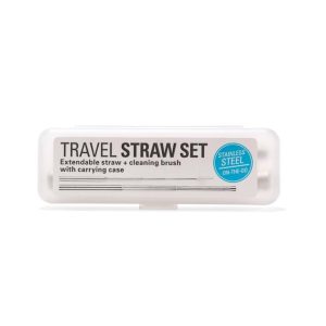 Kikkerland Travel Straw Set