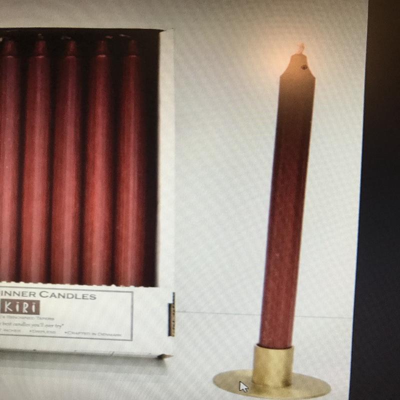 Jande's 12" Kiri Taper Dinner Candle Bordeaux