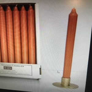 Jande's 12" Kiri Taper Dinner Candle Carmel