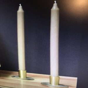 Jande's 12" Kiri Taper Dinner Candle Dark Khaki