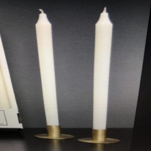Jande's 12" Kiri Taper Dinner Candle Ivory