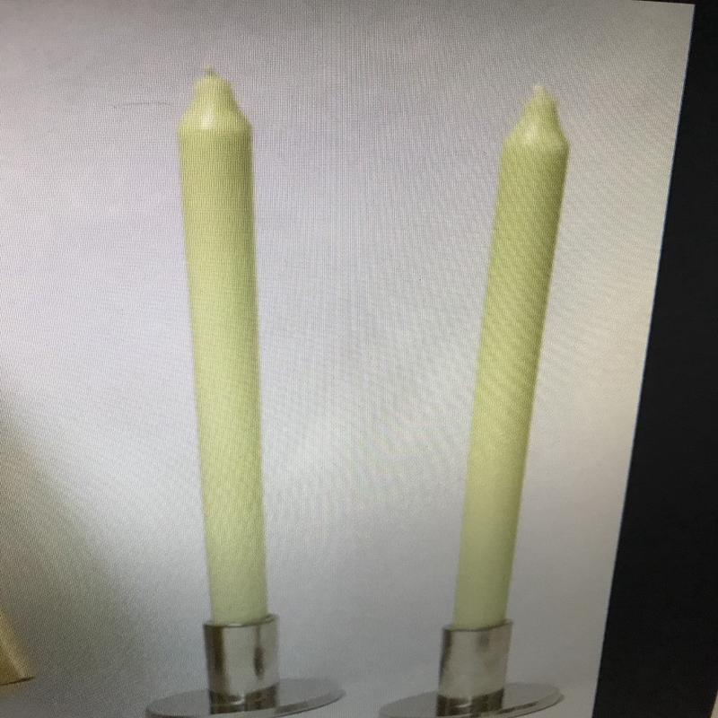 Jande's 12" Kiri Taper Dinner Candle Light Green