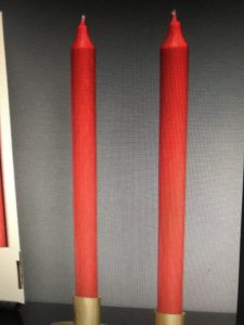 Jande's 12" Kiri Taper Dinner Candle Red
