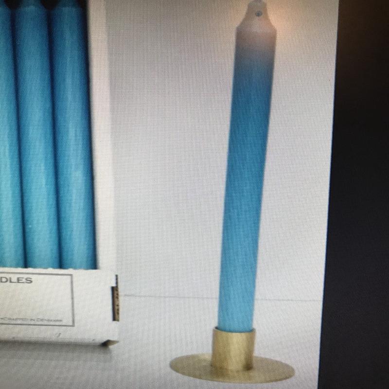 Jande's 12" Kiri Taper Dinner Candle Turquoise