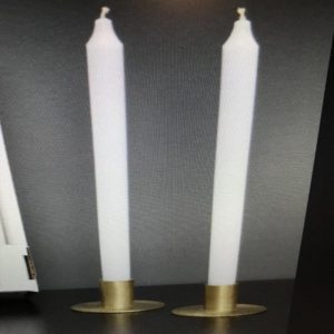 Jande's 12" Kiri Taper Dinner Candle White