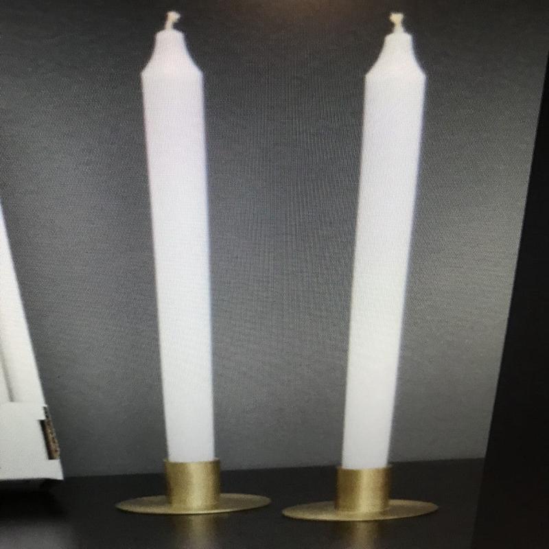 Jande's 12" Kiri Taper Dinner Candle White
