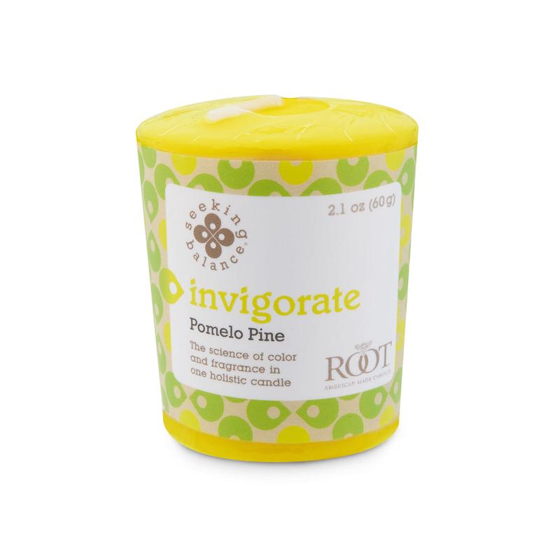 Root 20 hour Seeking Balance Invigorate Pomelo Pine Votive