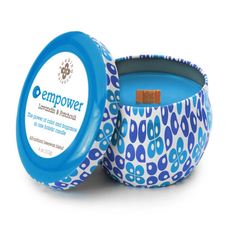 Root Seeking Balance Empower Lavanin and Patchouli Travel Candle