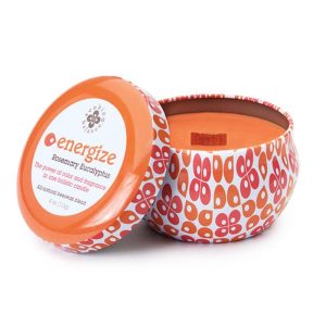 Root Seeking Balance Energize Rosemary Eucalyptus Travel Candle