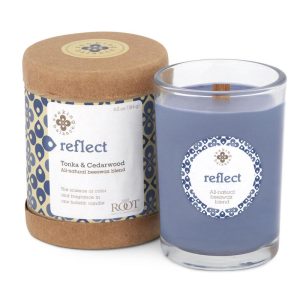 Root Seeking Balance Reflect Tonka and Cedarwood Jar Candle