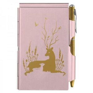 Wellspring Flip Notes Gold Deer