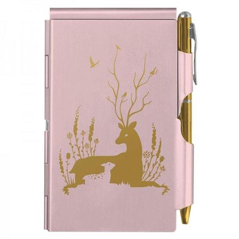 Wellspring Flip Notes Gold Deer