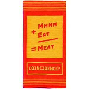 Blue Q Dish Towel Mmmm Plus Eat Equals Meat
