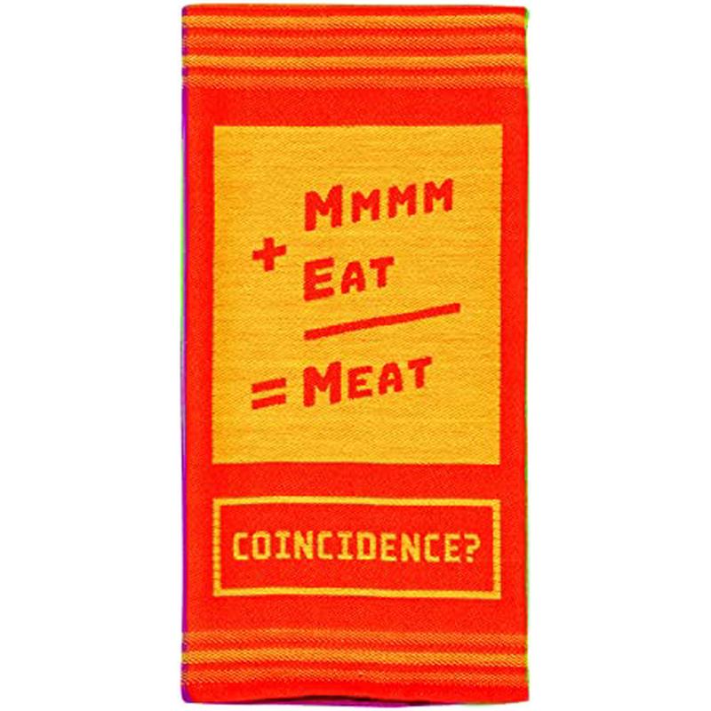 Blue Q Dish Towel Mmmm Plus Eat Equals Meat