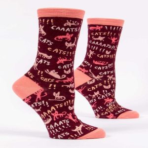 Blue Q Womens Crew Socks Cats!