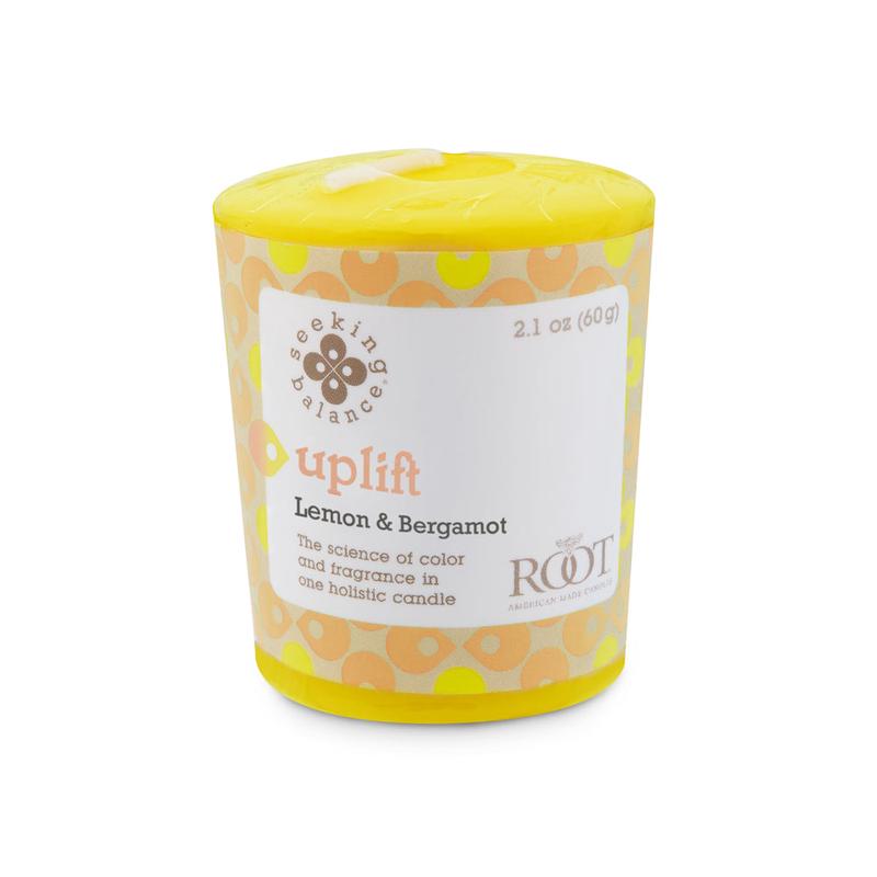 Root Seeking Balance Uplift 20 Hour Votive Candle