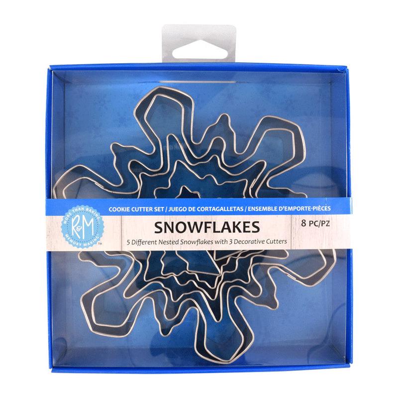 R&M Snowflake 8Pc Cookie Cutter Set
