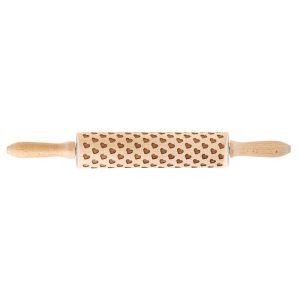 Mrs. Anderson's Baking Heart Design Rolling Pin 8in