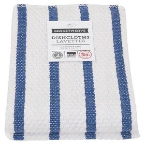 Now Designs Basketweave Dishcloths Royal Set of Two