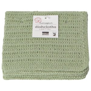 Now Designs Homespun Dishcloths Set of 2 Sage