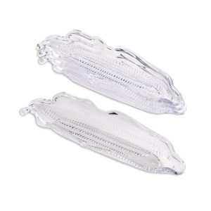 HIC Glass Corn Dishes S/4