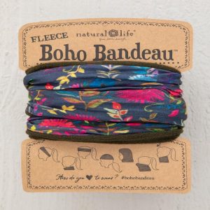 Natural Life Fleece Navy Wildflower Boho Bandeau