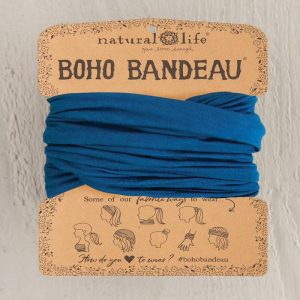Natural Life Solid Blue Boho Bandeau