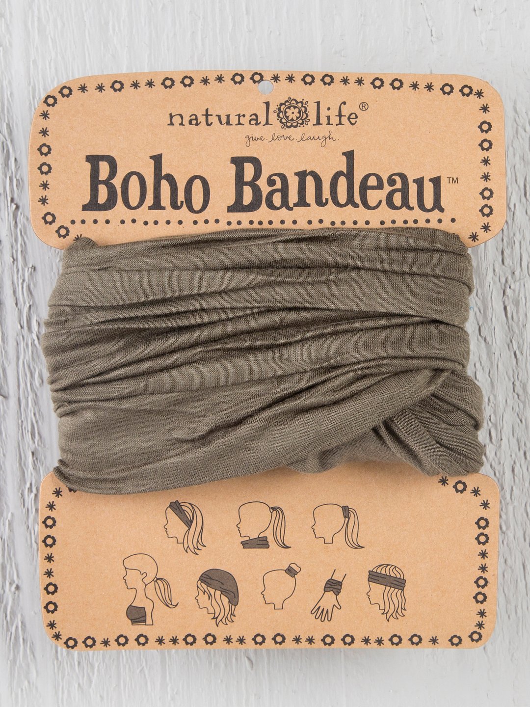 Natural Life Solid Olive Boho Bandeau