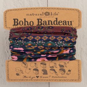 Natural Life Wine Floral Border Print Boho Bandeau