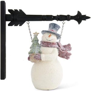 K&K Resin Glitt Vintage Snowman