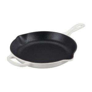 Le Creuset White 9" Iron Skillet